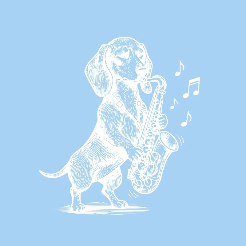 Dackel Saxophon Art Dog