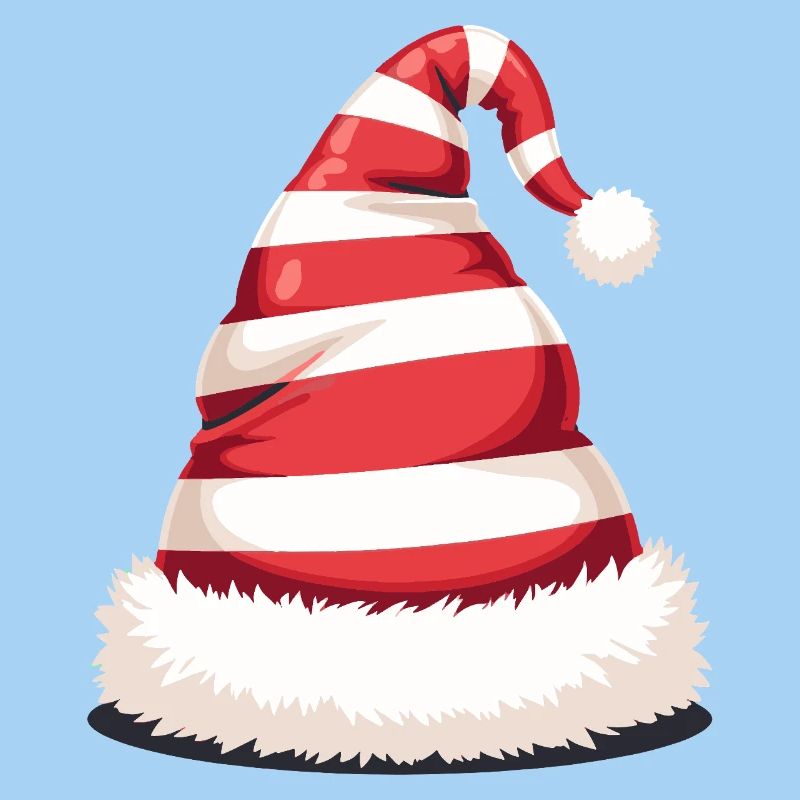 Candy Stripe Santa Hat