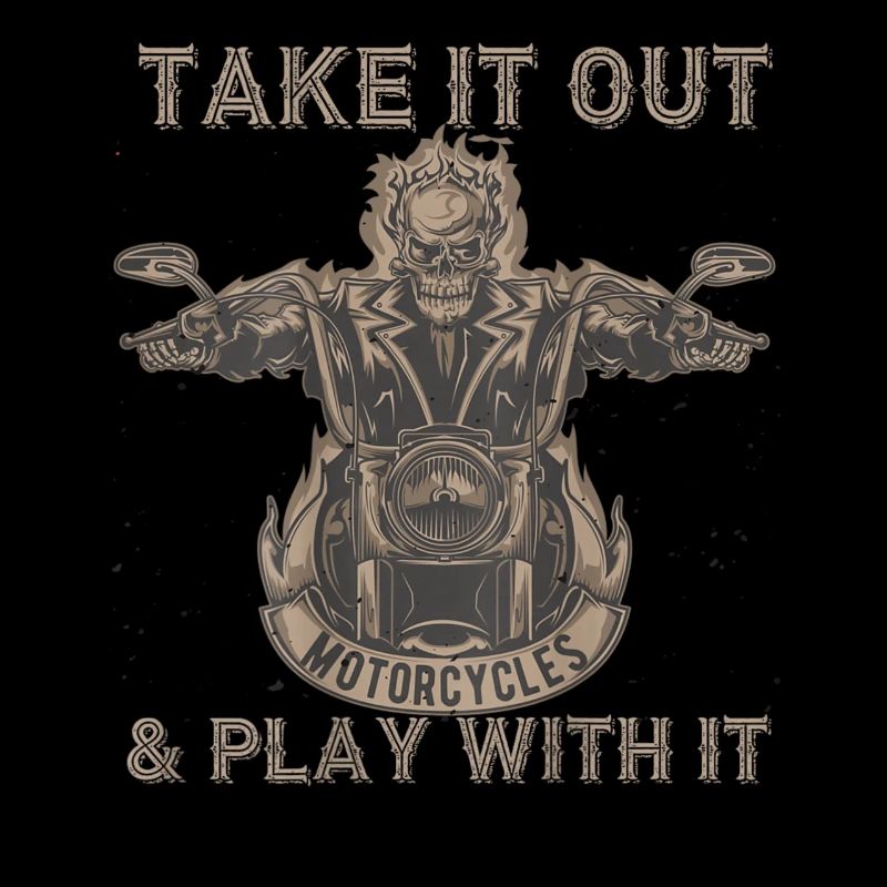 Bring es raus Motorrad-Schädel