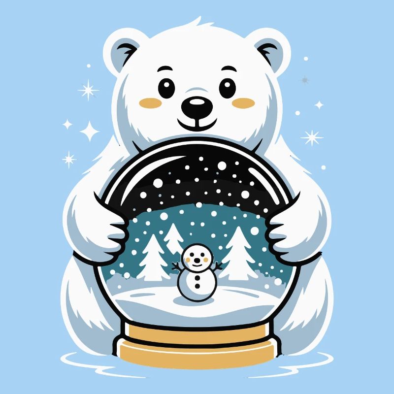Polar Bear Snow Globe Impression