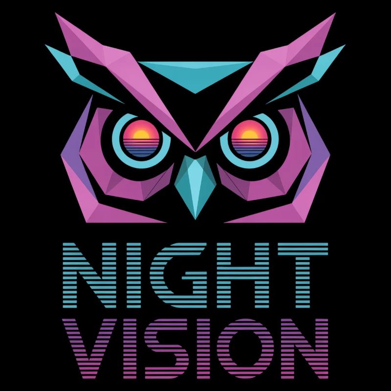 Night Vision Eule Retro Cyberpunk