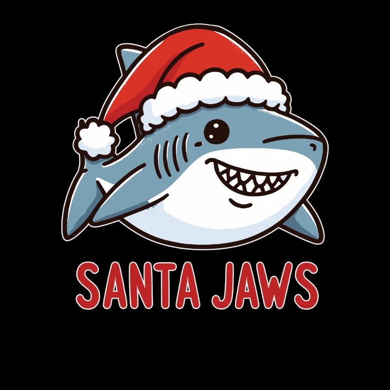 Santa Jaws lustiges Weihnachts Hai Design