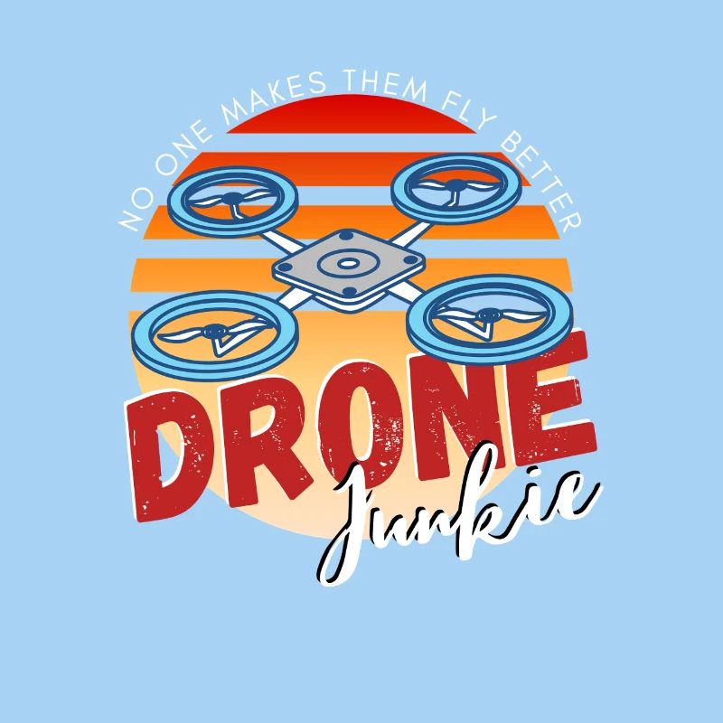 Design de drone junkie avec coucher de soleil