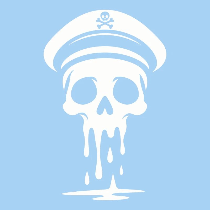 Melting Captain Skull Skull Captain Hat