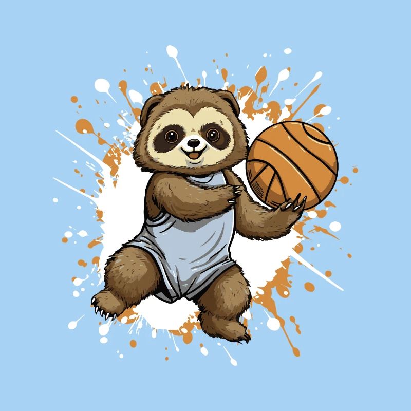 Faultier Basketball Splash