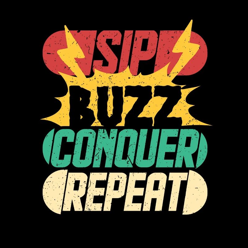 Energy Drink Sip Buzz Conquer