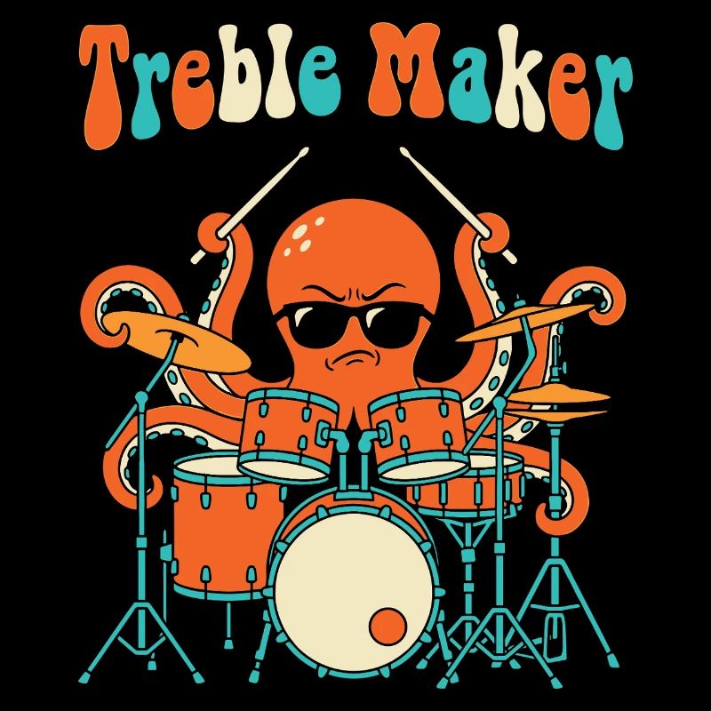 Treble Maker Drummer Musician Pun Drum