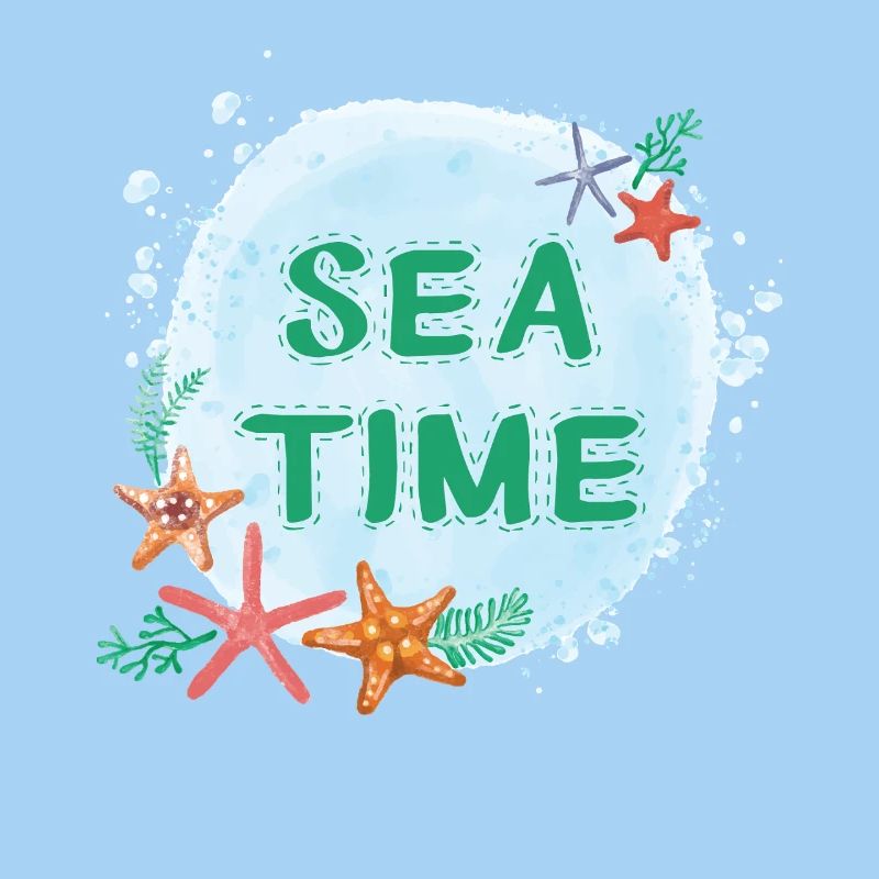 Sea Time Wasserfarben-Design
