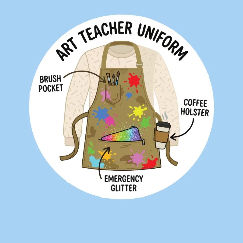 Motif créatif de l’uniforme d’enseignant d’art