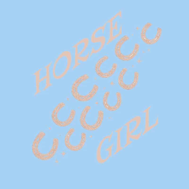 Pferdemädchen Logo Diagonal Muster