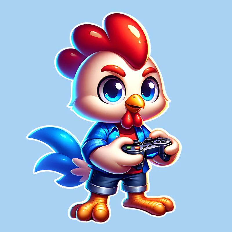 Gaming Chicken with Controller