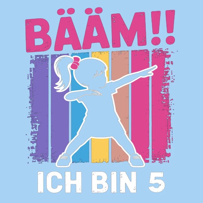 Bääm Ich bin 5 Dabbing Mädchen 5. Geburtstag