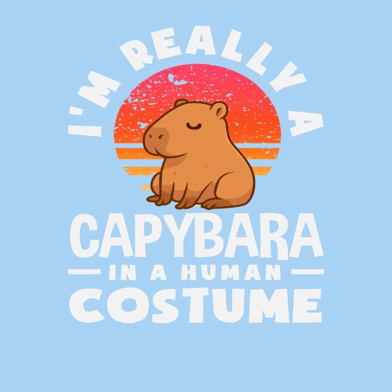 Wirklich Ein Capybara Menschenkostüm Capybaras