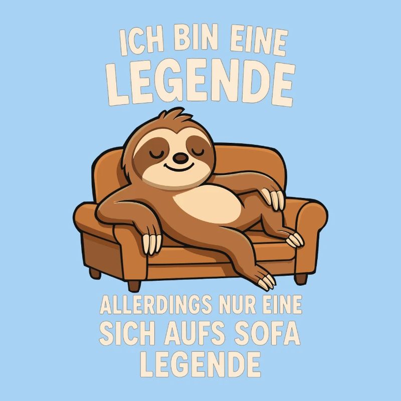 Sloth Sofa Legend Funny Saying