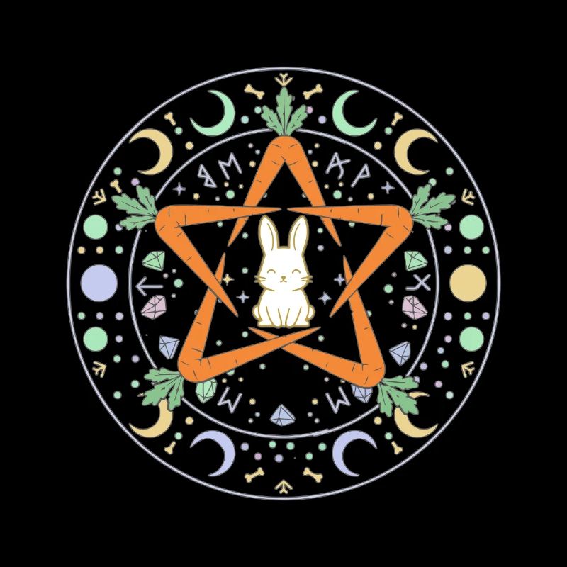 Pentagram Carrot Bunny Occult Easter