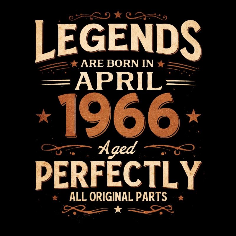 60. Geburtstag Geschenk Mann April 1966 Legendär
