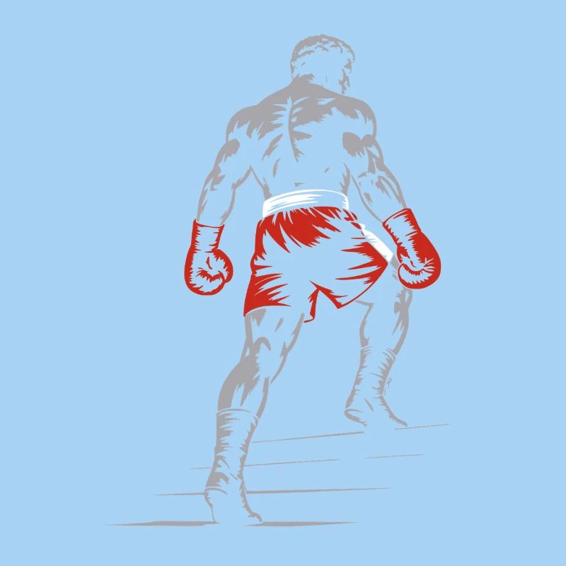 Boxer mit Boxhandschuhen