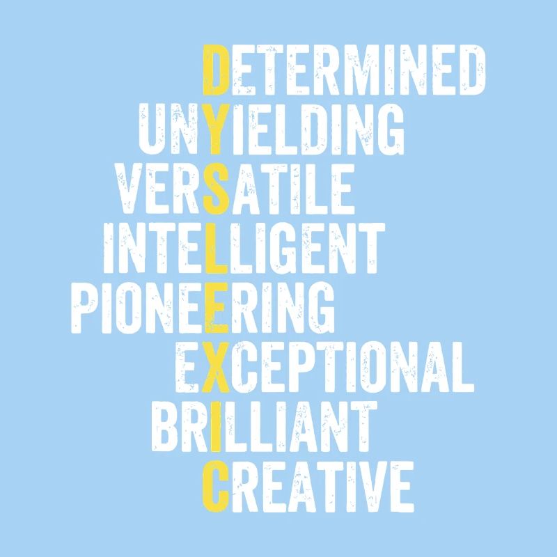 Yellow Accent Adjective Stack