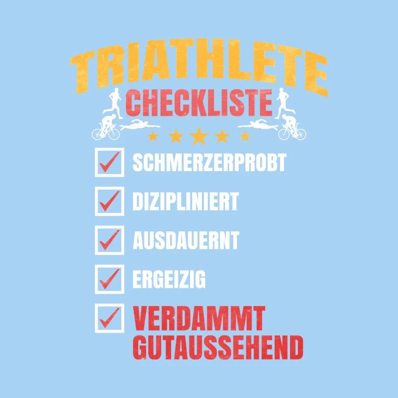 Triathlet Checkliste Motiv