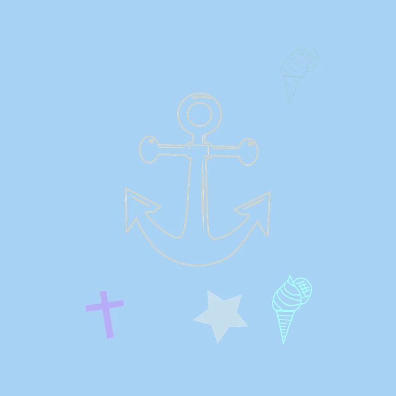Maritim Anker Kreuz Eiscrem