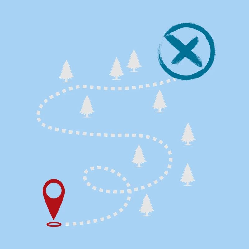 Adventure Trail Map Geocaching Graphic