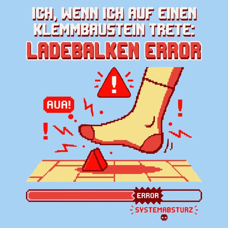 Klemmbaustein Schmerz Systemabsturz Pixel Design