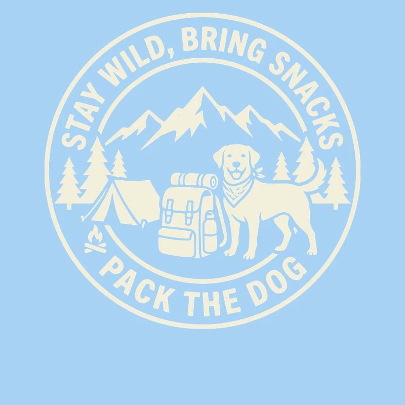 Bleib wild Bring Snacks Pack das Hundedesign