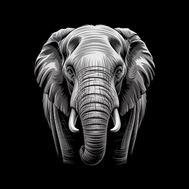 Éléphant tête d’éléphant