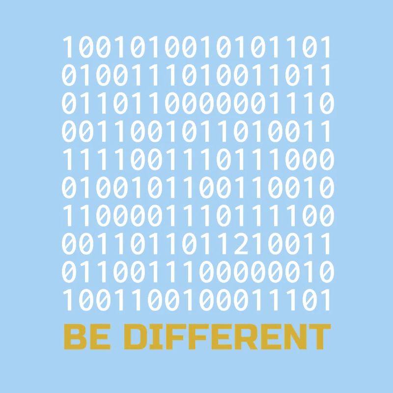 Be Different: Binäres Muster mit Botschaft