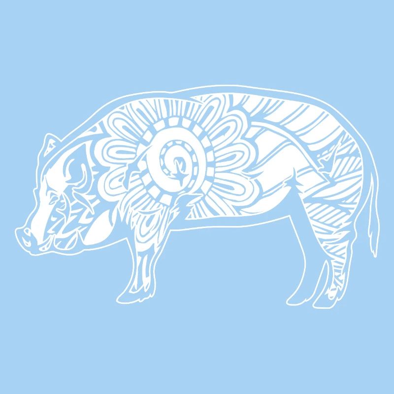 Pig Pig Floral Pattern