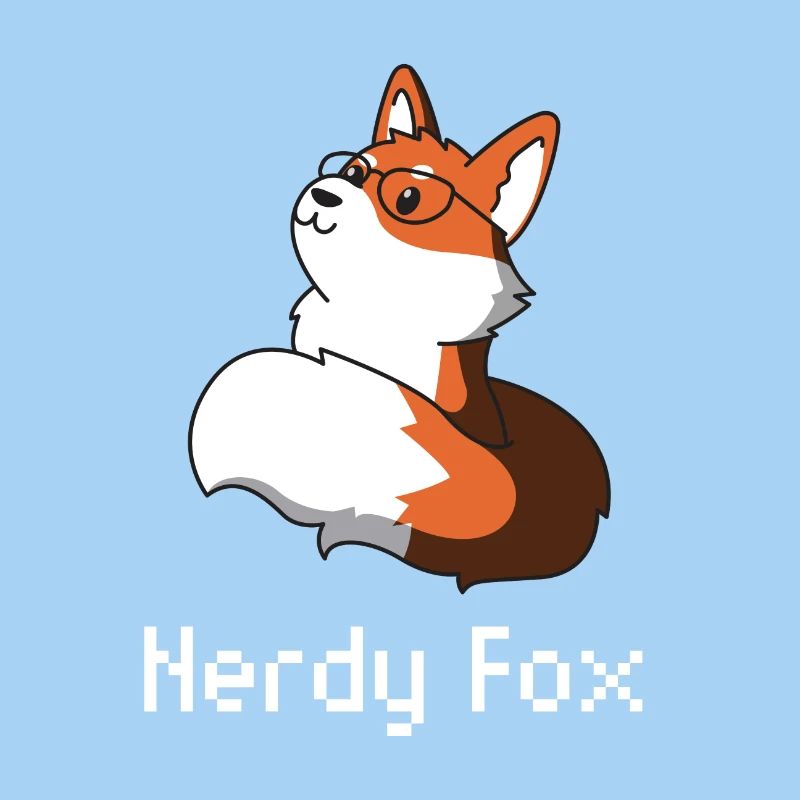 Fox nerd gift glasses animal cunning smart