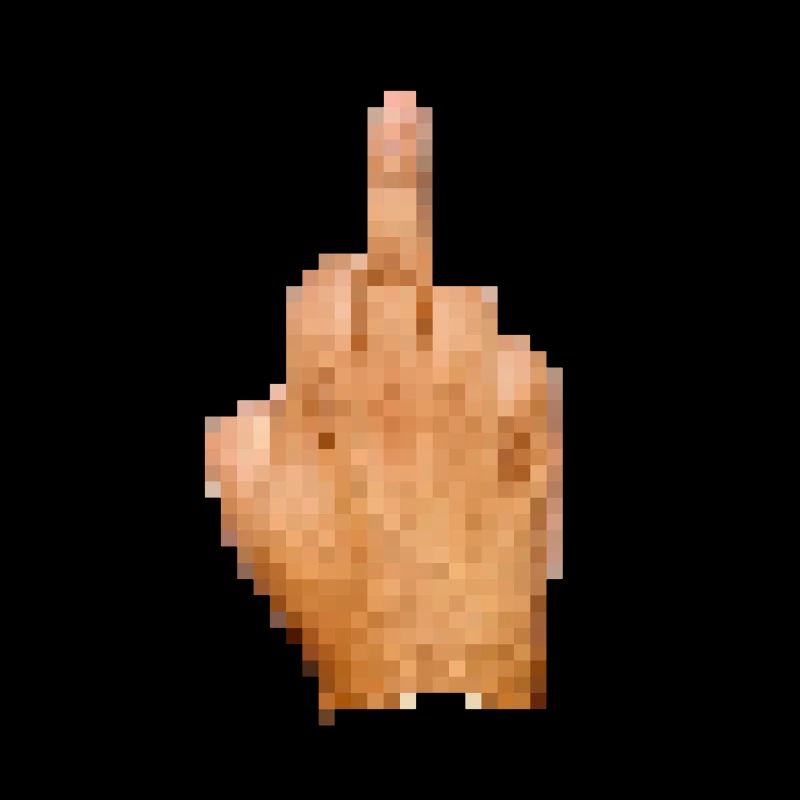 Middle Finger Pixel Censored
