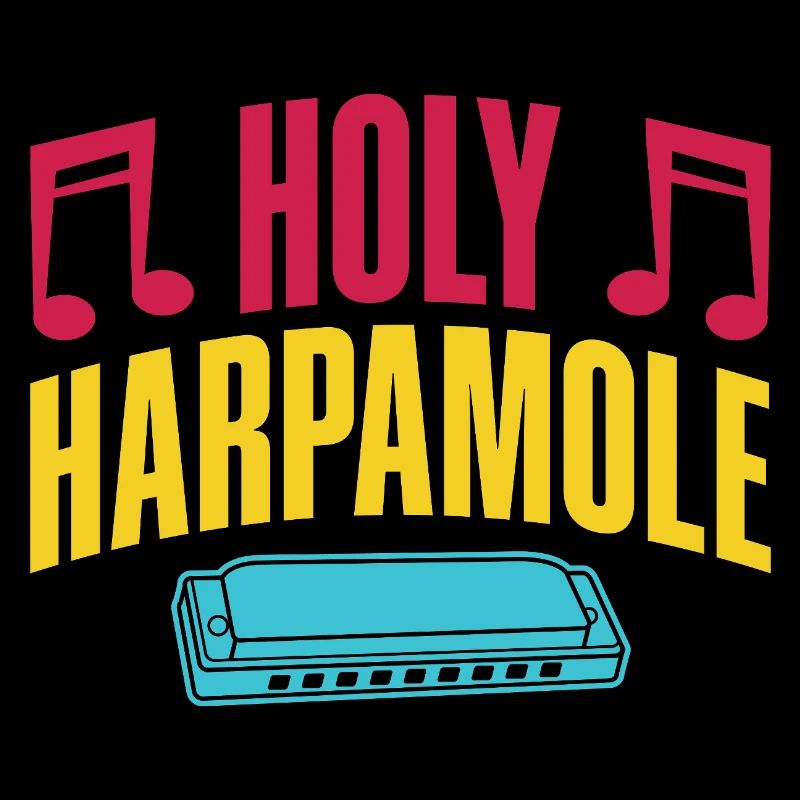Funny Harmonica Player Holy Harpamole Harmonica