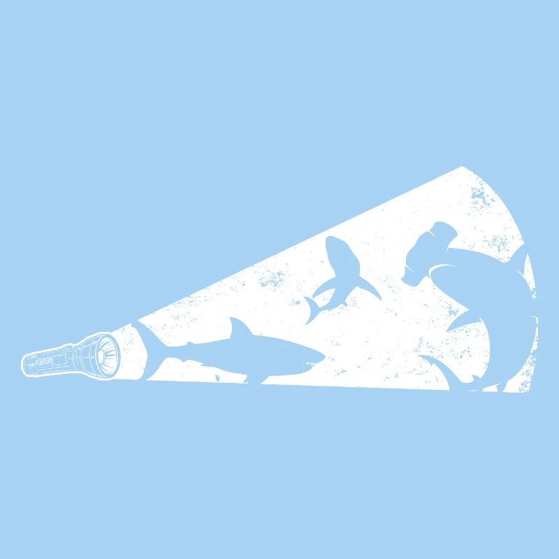 Shark Silhouette Megaphone