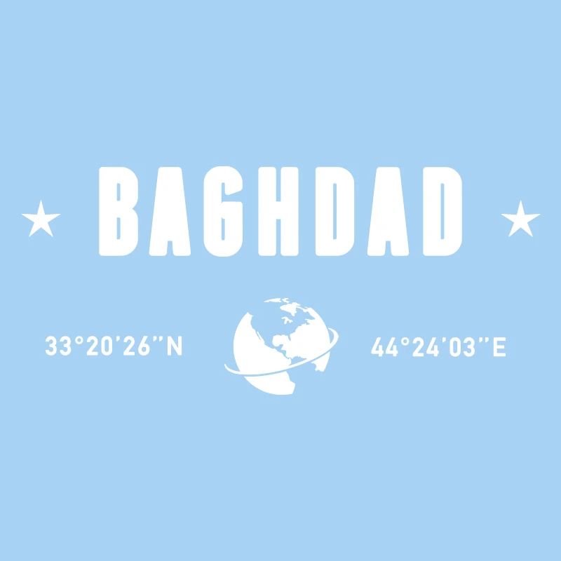 Bagdad, Irak Coordonnées Planète Terre Blanche