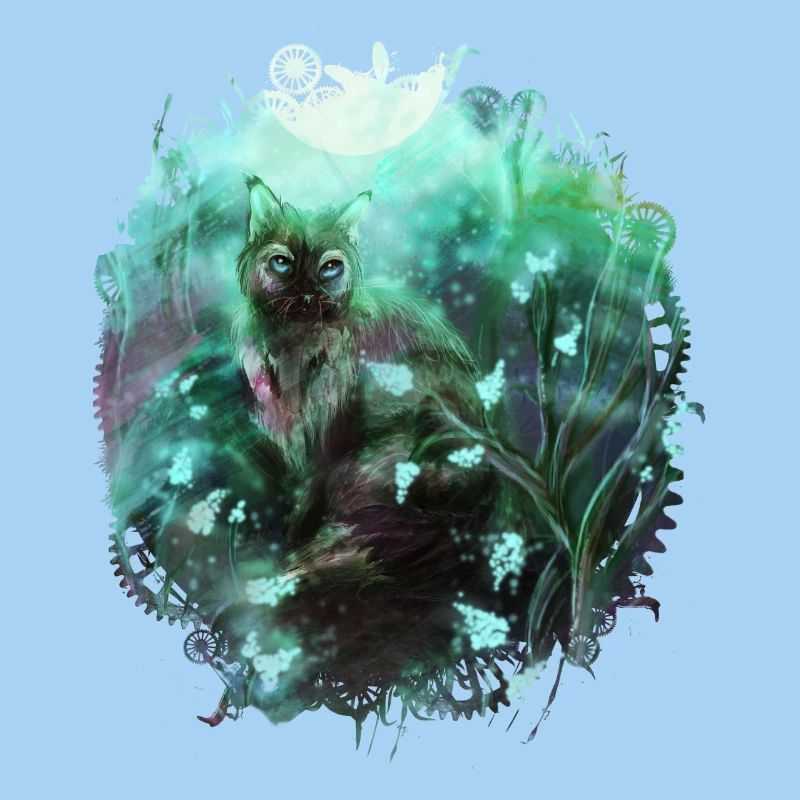 Chat dans la forêt magique