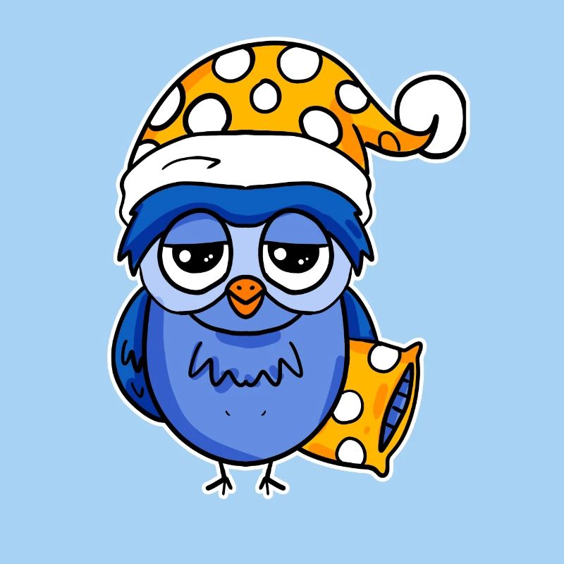 Early riser owl sleeping