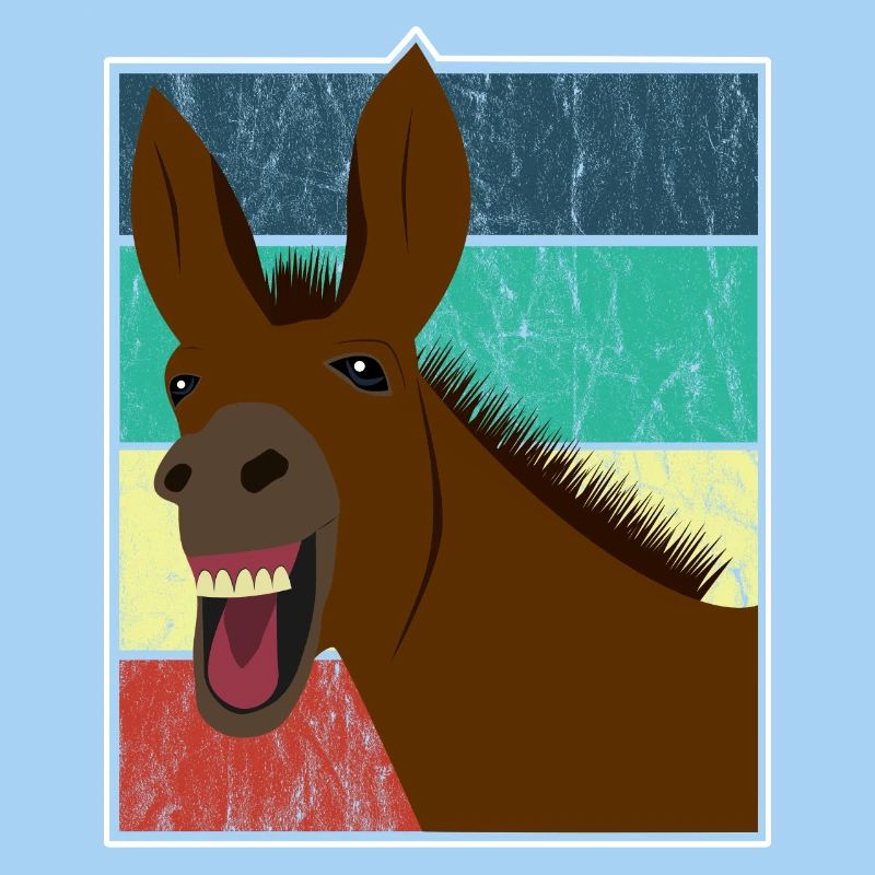 Maultier Muli Esel Pferd Vintage Geschenk