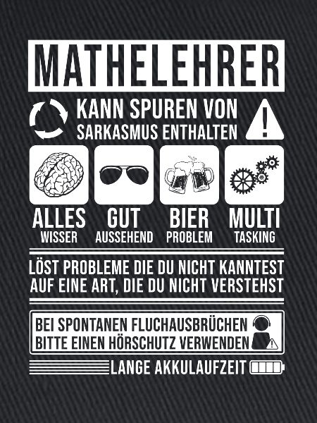 Mathelehrer Spruch lustig