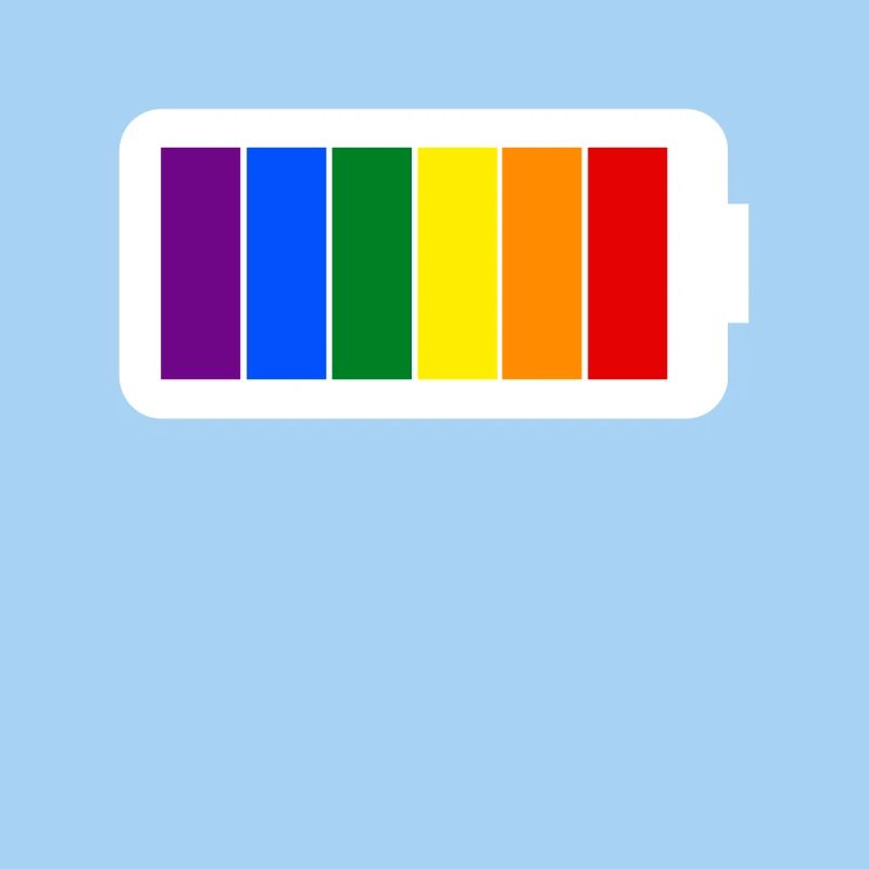 Regenbogenfarben Batterie Loading - Gay Pride