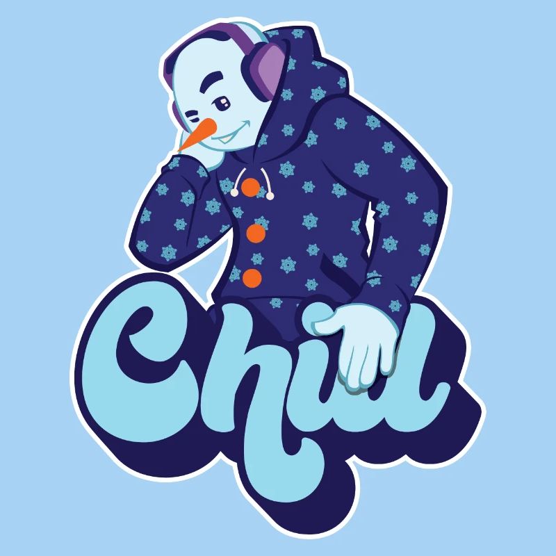 Chill Cool Fun Schneemann Winter Schnee Weihnachtsgeschenk