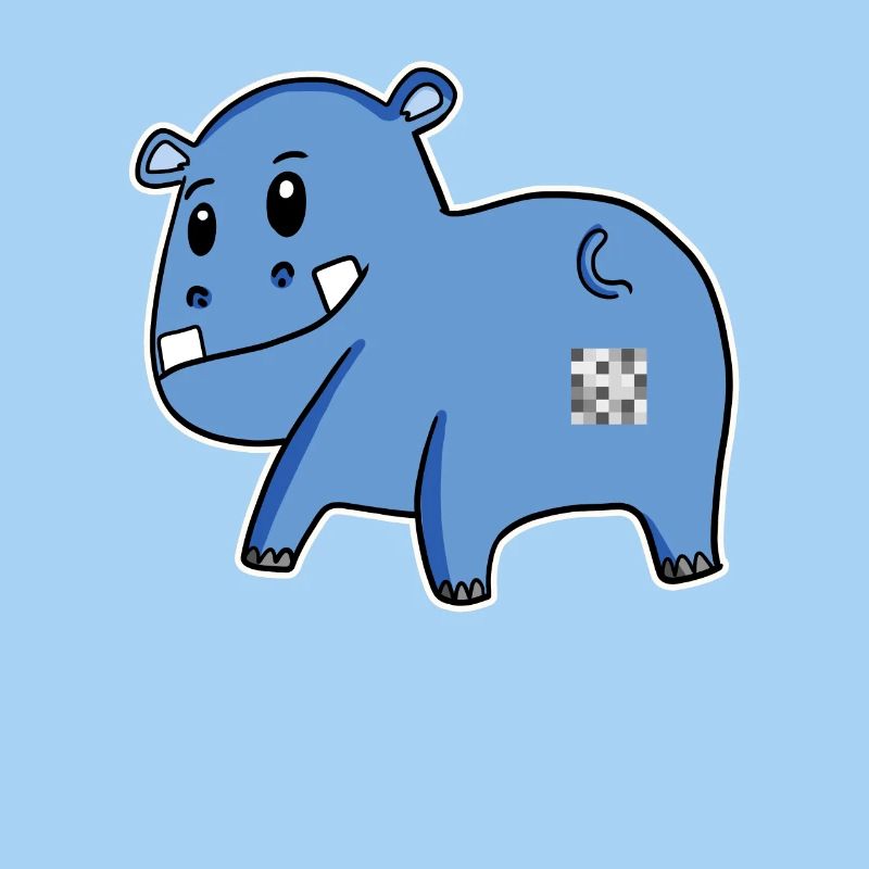 Nilpferd Arsch - Nilpferd Hintern