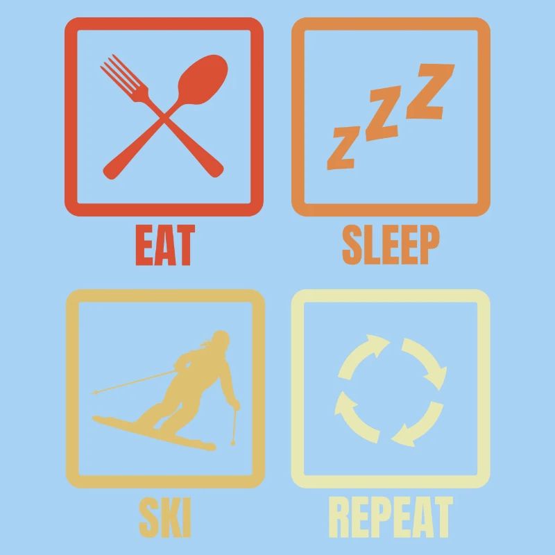 Eating, sleeping, skiing, repeating
