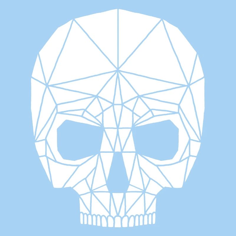 White robotic skull
