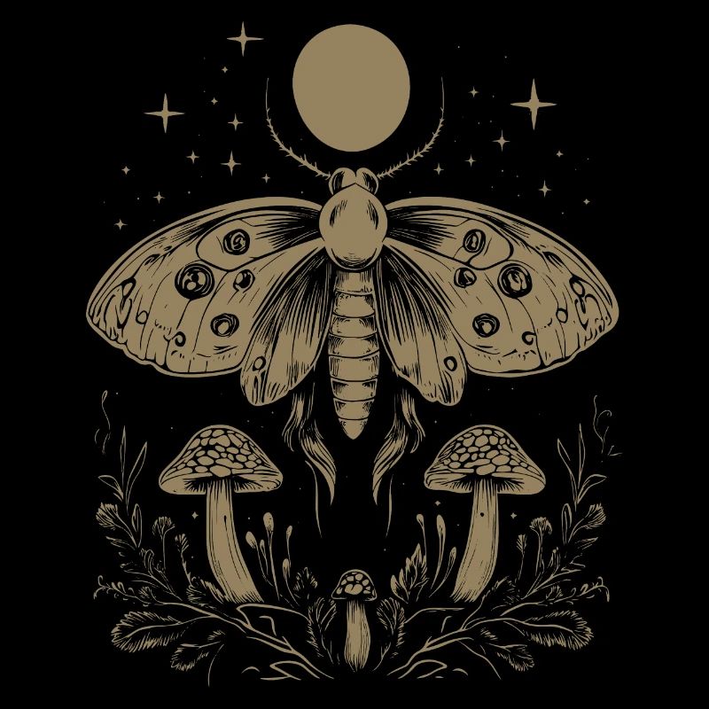 Moth Fairycore Goth Grunge