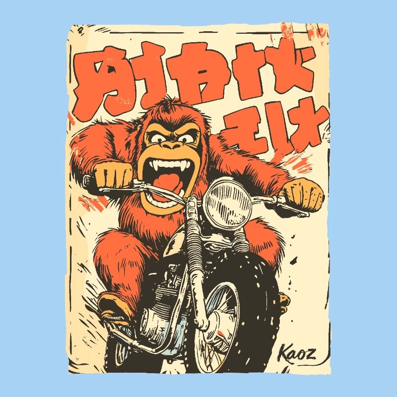 Crazy Orangutan – Motorcycle Biker