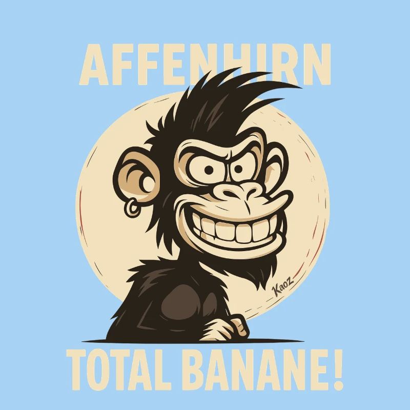 Monkey Brain - Singe de dessin animé de banane totale
