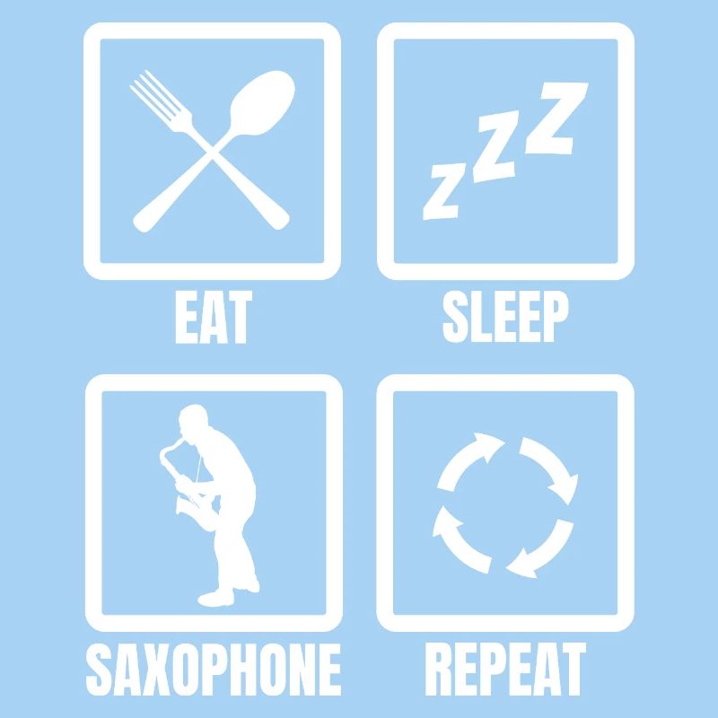 Saxophone Manger Sommeil Répéter