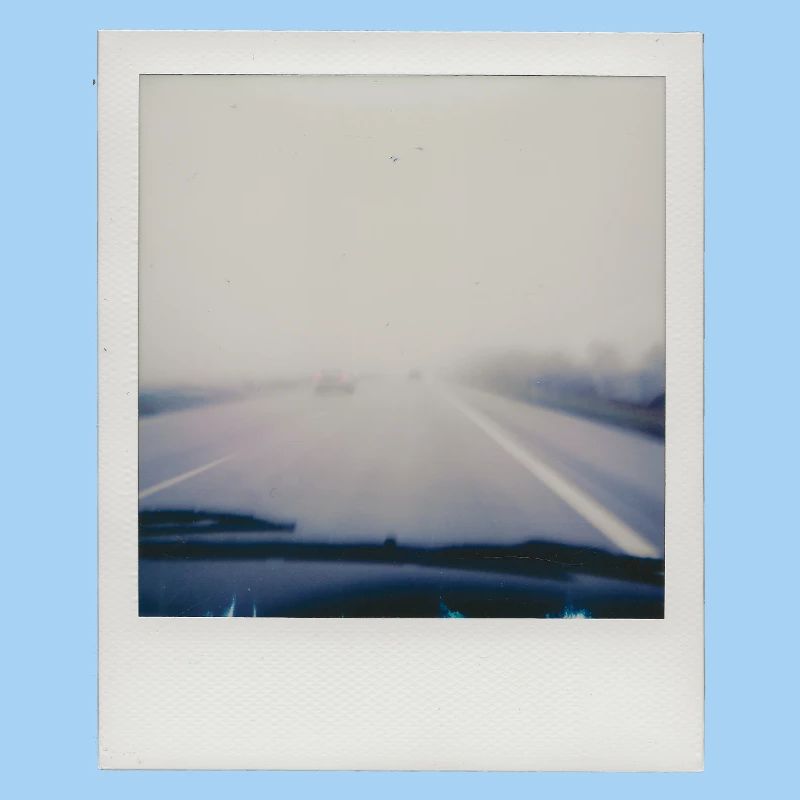 Neblige Autobahn