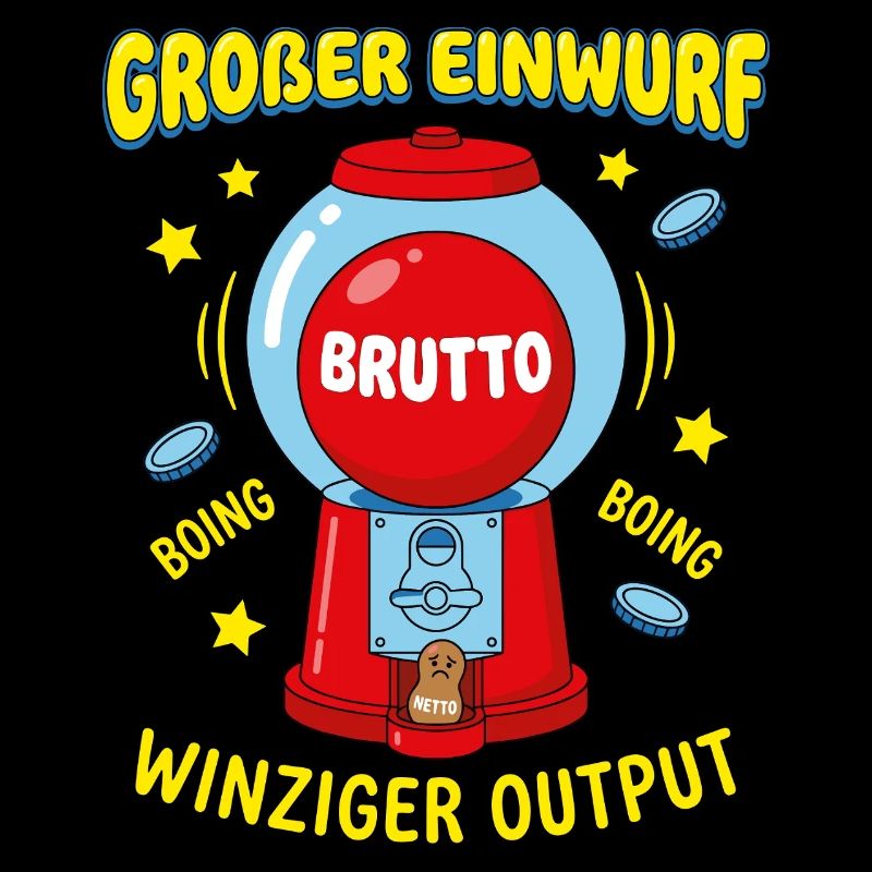 Großer Einwurf Winziger Output
